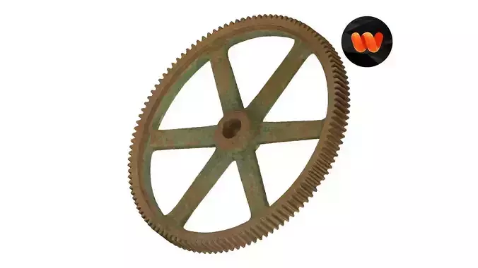 Old Rusty Gear Raw Scanned