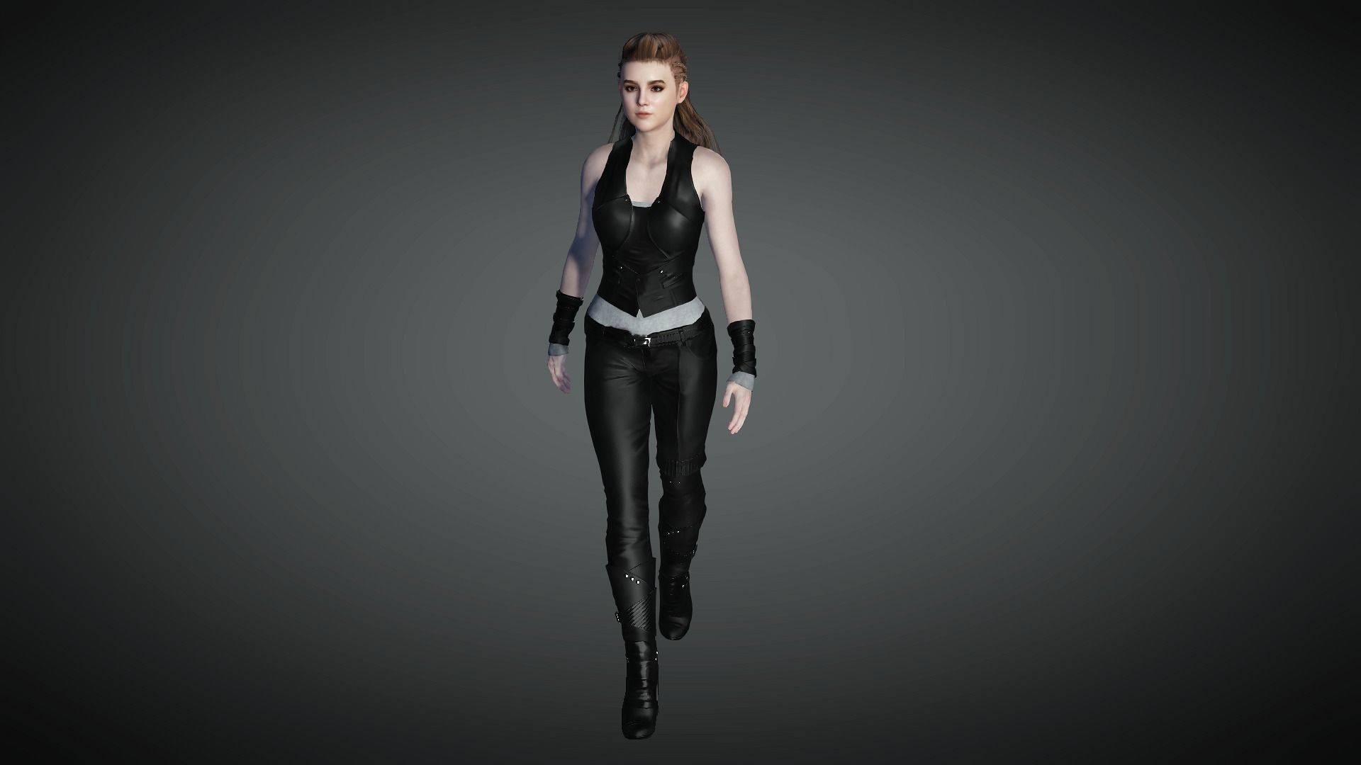 AAA Realistic Female Character 22 Low-poly 3D model_9