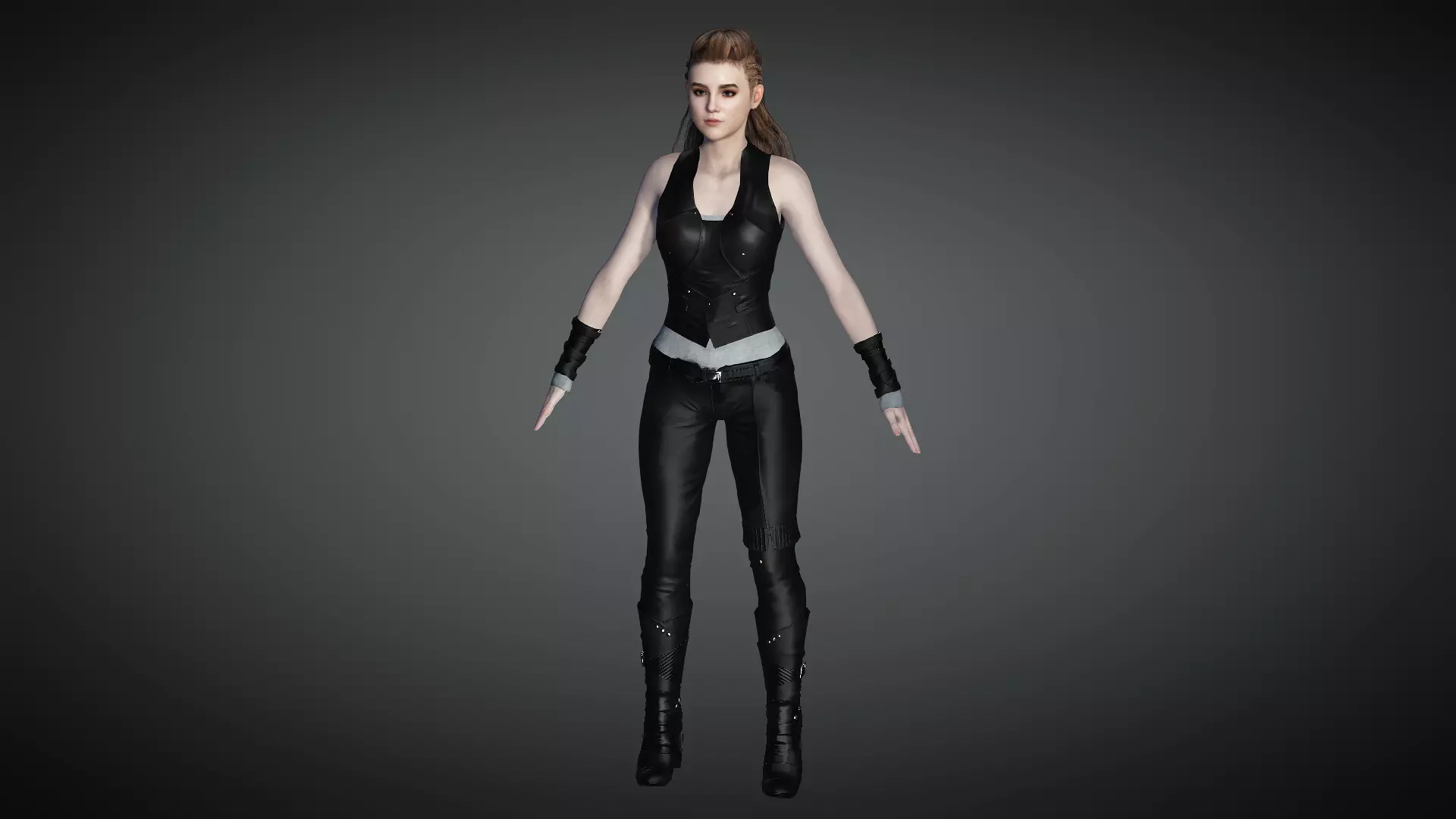 AAA Realistic Female Character 22 Low-poly 3D model_0