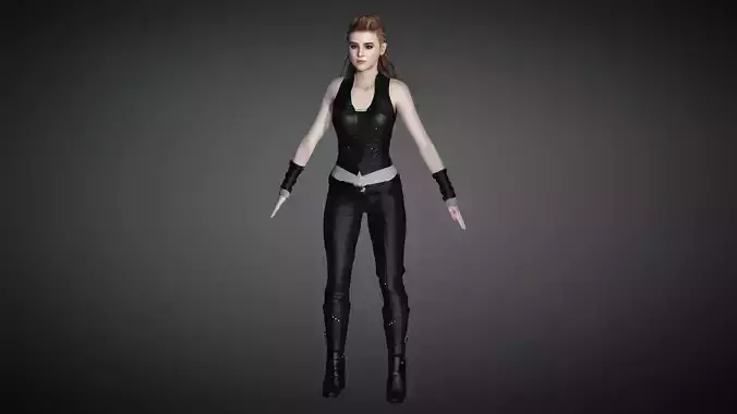 AAA Realistic Female Character 22 Low-poly 3D model