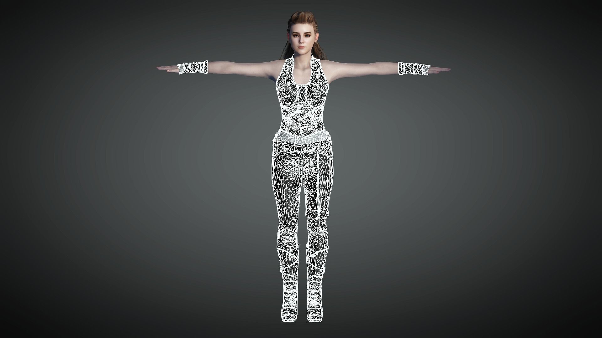 AAA Realistic Female Character 22 Low-poly 3D model_22