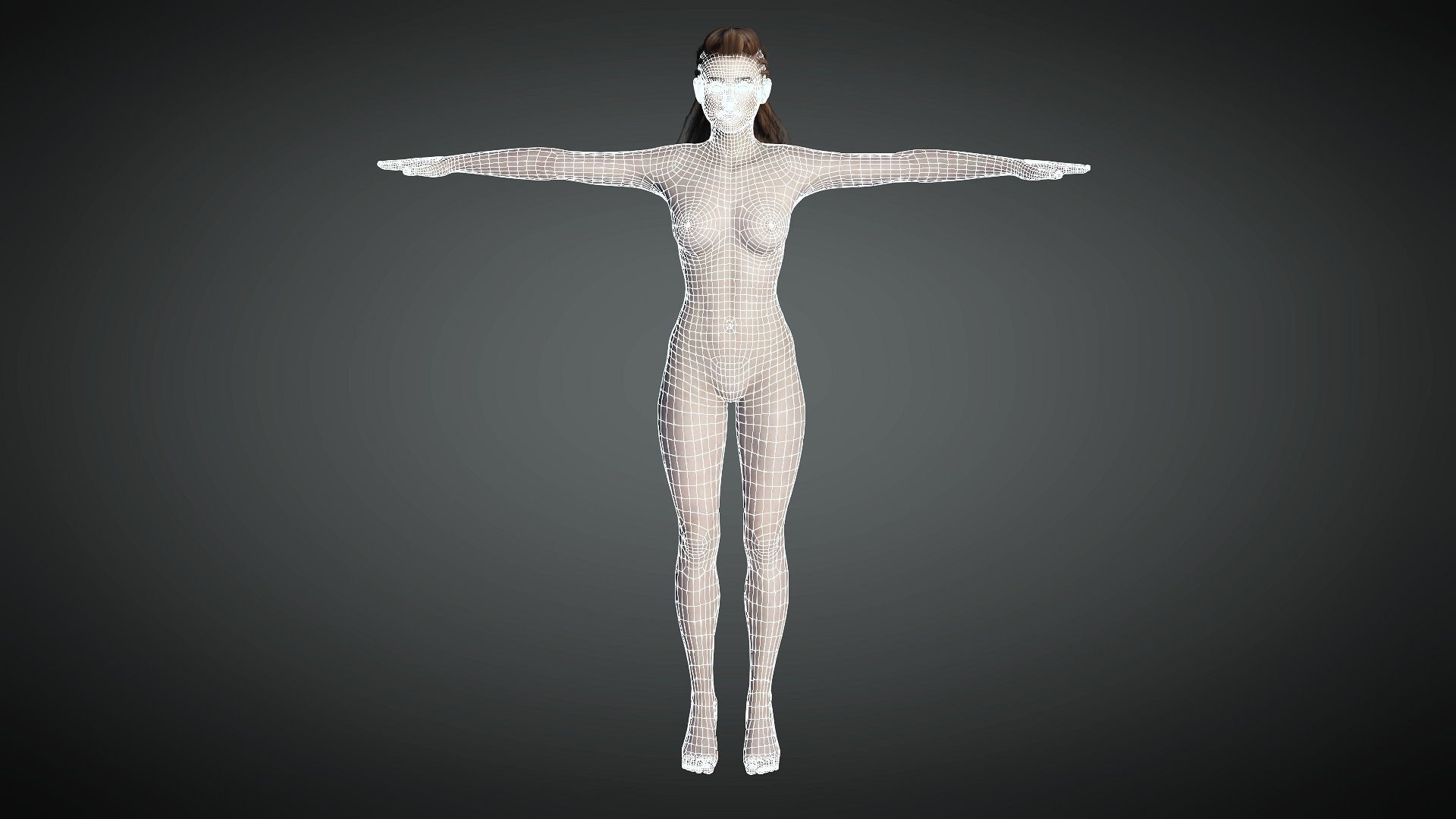 AAA Realistic Female Character 22 Low-poly 3D model_23