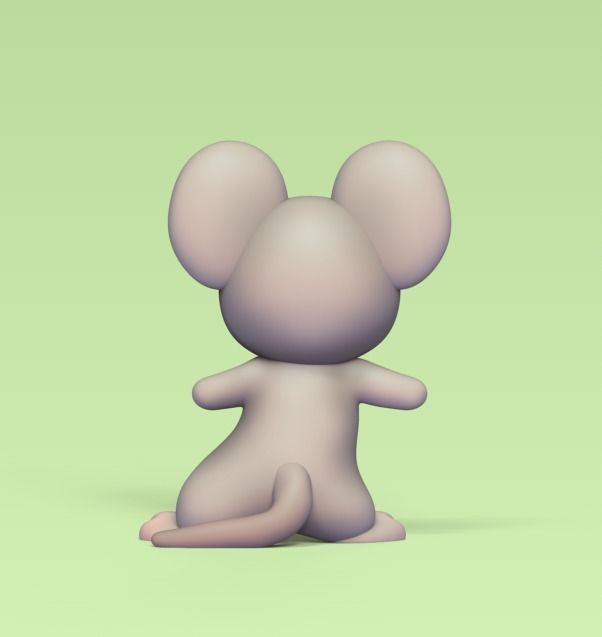 Standing Mouse 3D print model_3