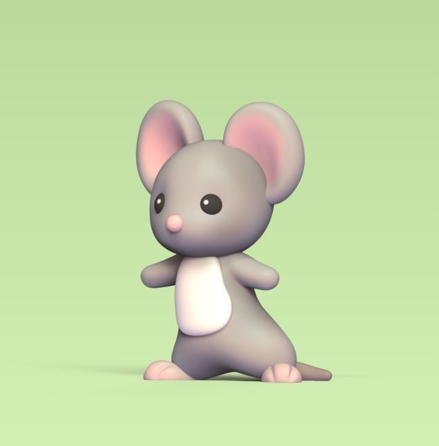 Standing Mouse 3D print model_1