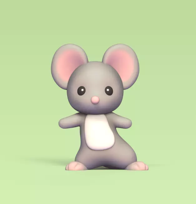 Standing Mouse 3D print model_0