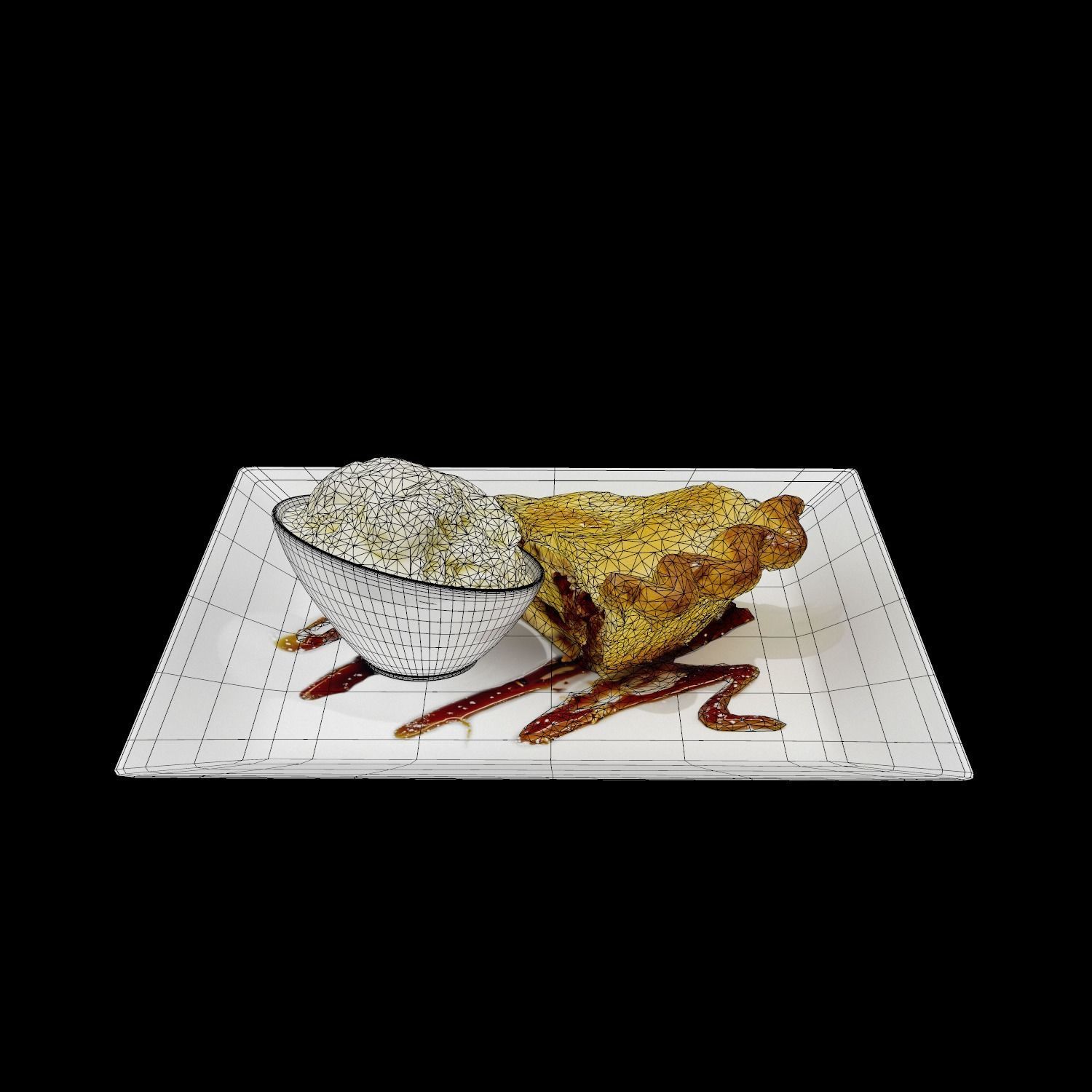 Country Apple Pie Low-poly 3D model_7