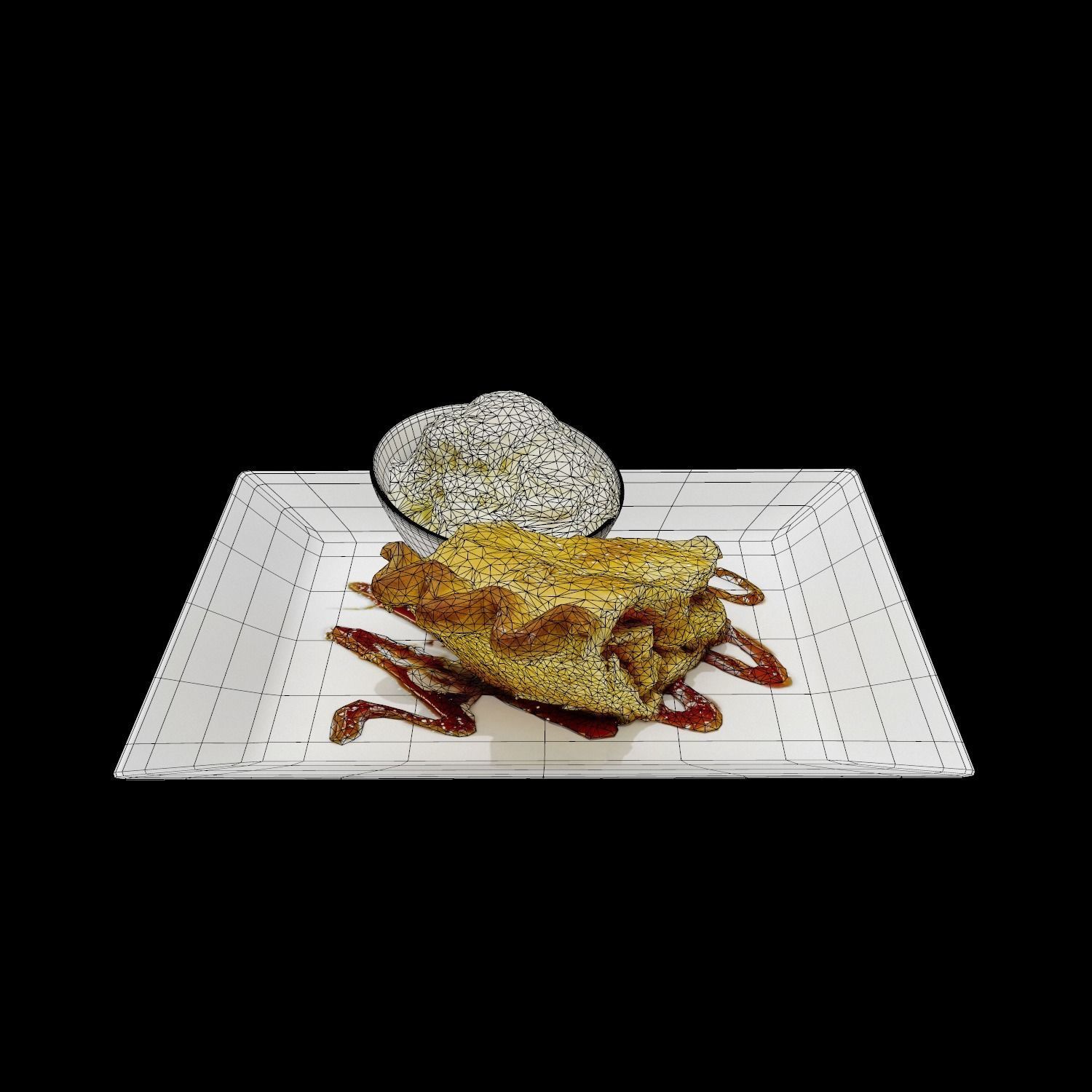 Country Apple Pie Low-poly 3D model_6