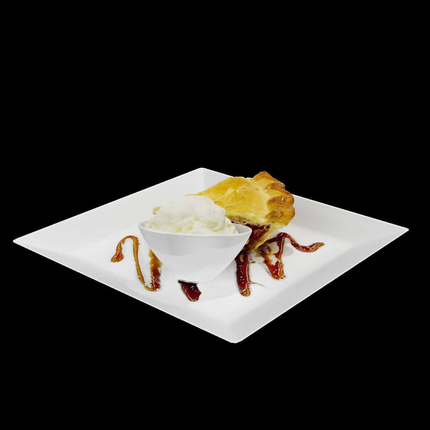 Country Apple Pie Low-poly 3D model_3