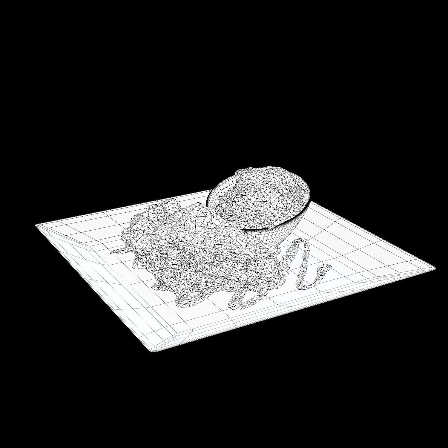 Country Apple Pie Low-poly 3D model_16