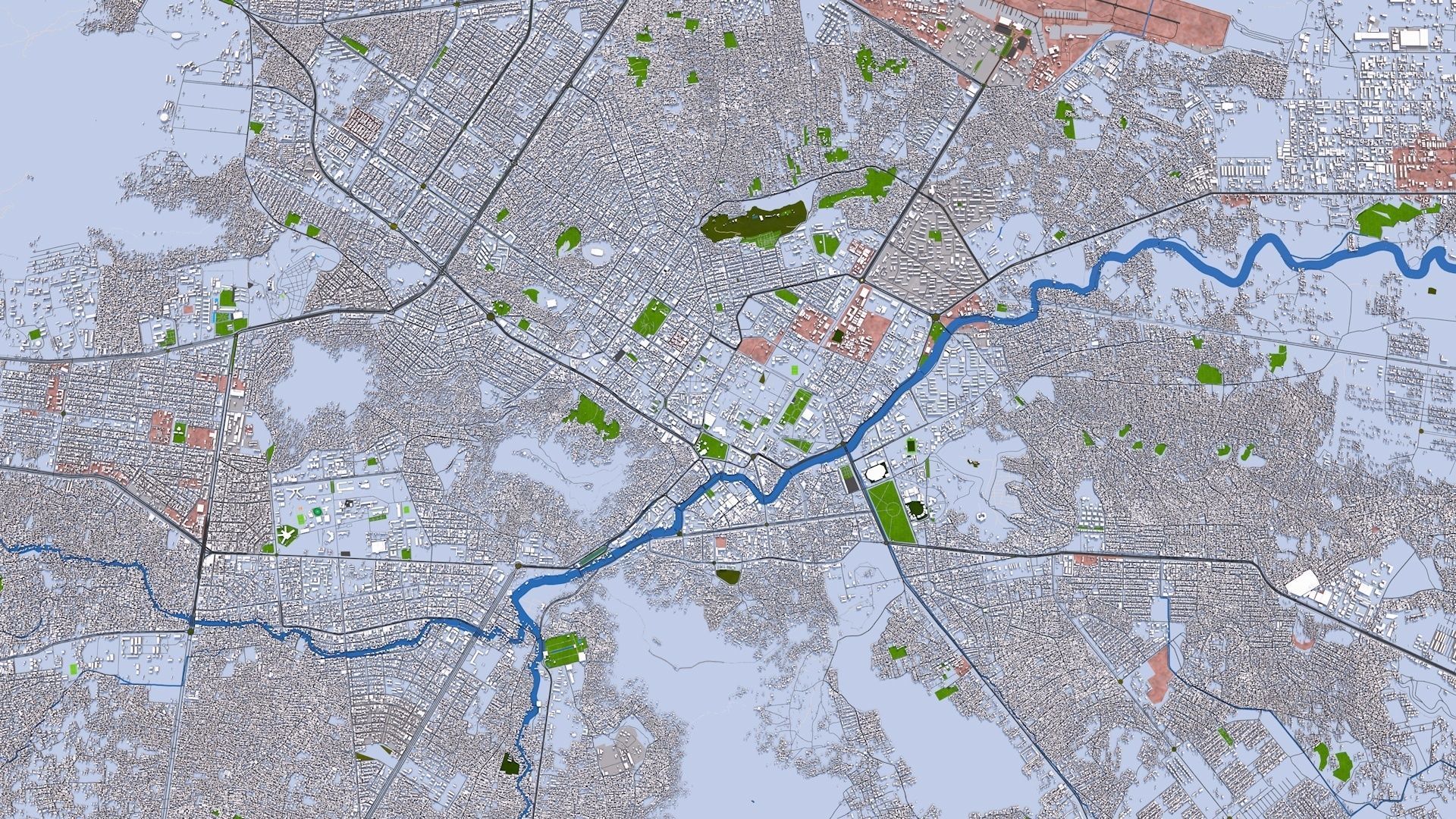 Kabul City of Afghanistan August 2021 3D model_1