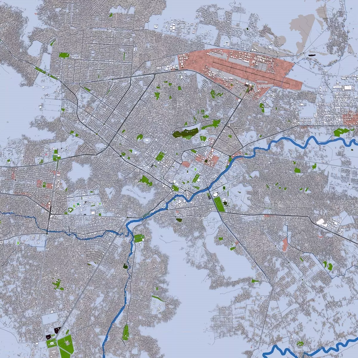 Kabul City of Afghanistan August 2021 3D model_0