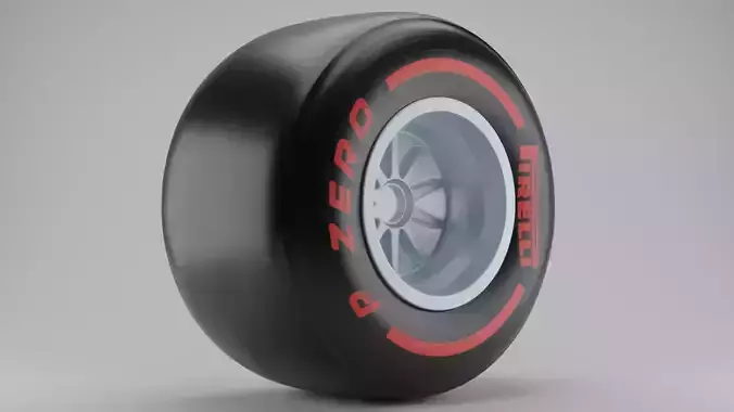Formula One Slick Racing Tire with Rim 
