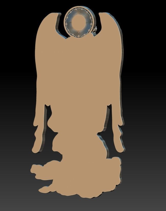 ARHANGEL silver angel figurine 3D print model_16