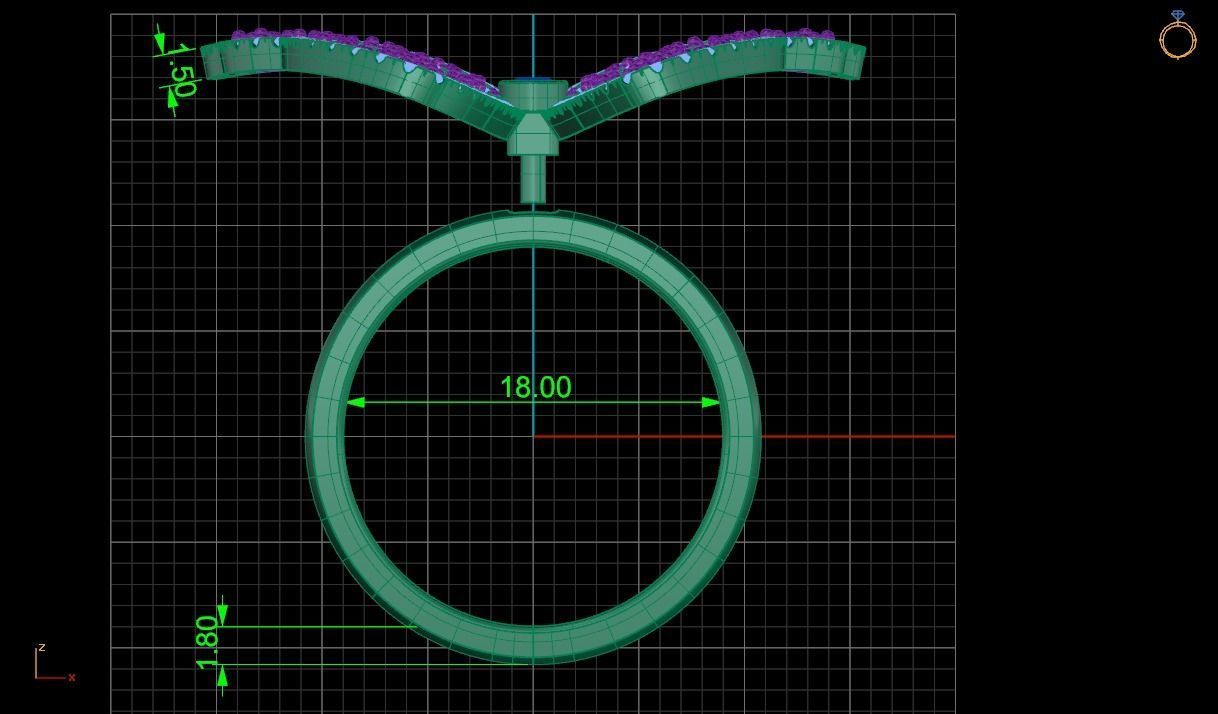 Butterfly Ring 3D print model_2
