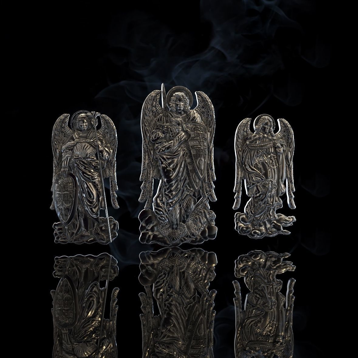 ARHANGEL   AVE MARIA  QVIS VT DEVS 3D print model_7