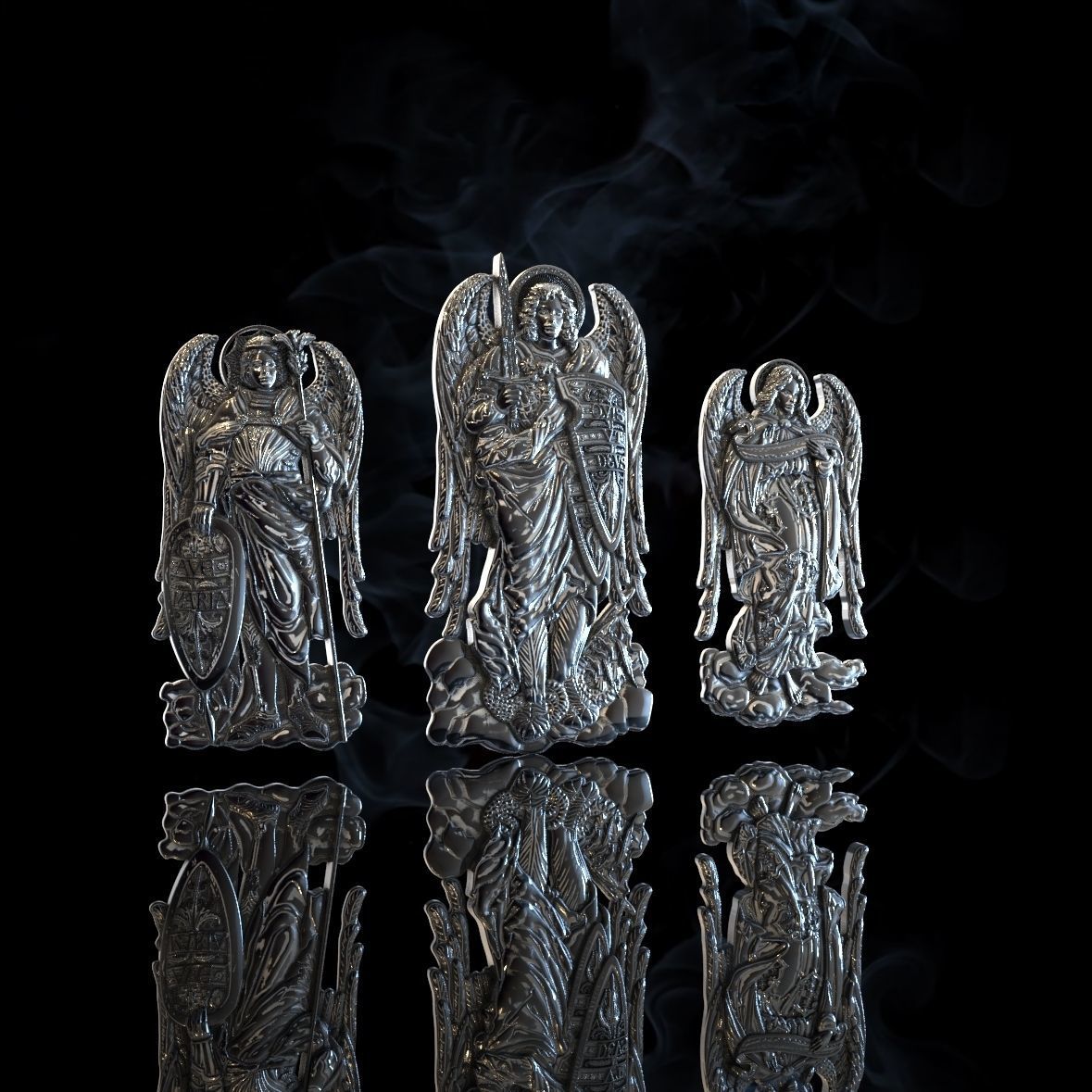 ARHANGEL   AVE MARIA  QVIS VT DEVS 3D print model_6