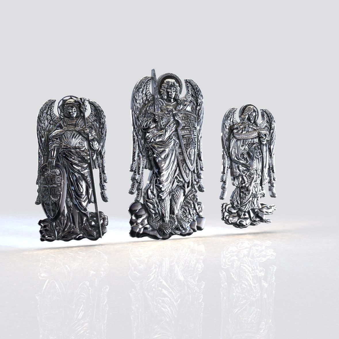 ARHANGEL   AVE MARIA  QVIS VT DEVS 3D print model_3