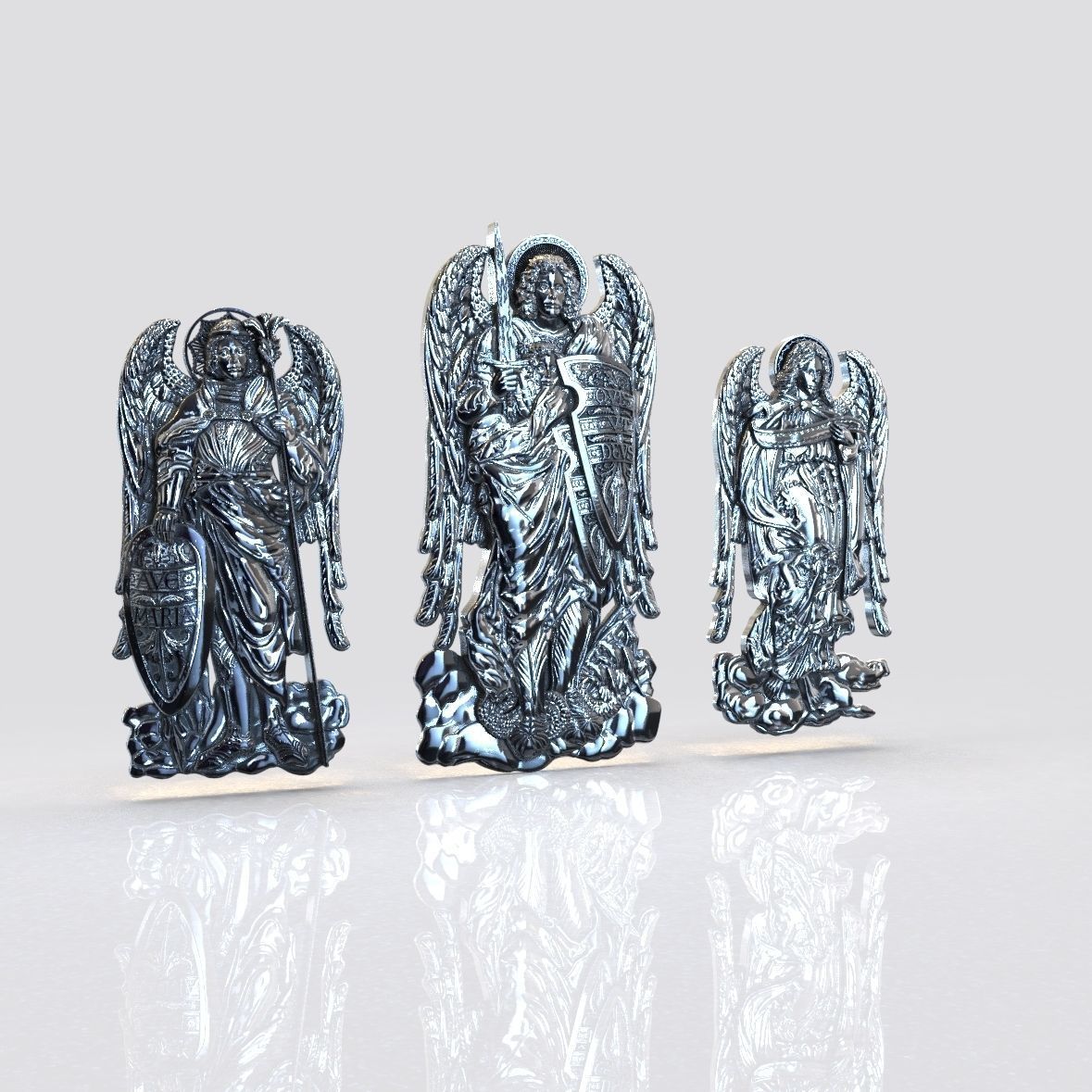 ARHANGEL   AVE MARIA  QVIS VT DEVS 3D print model_2