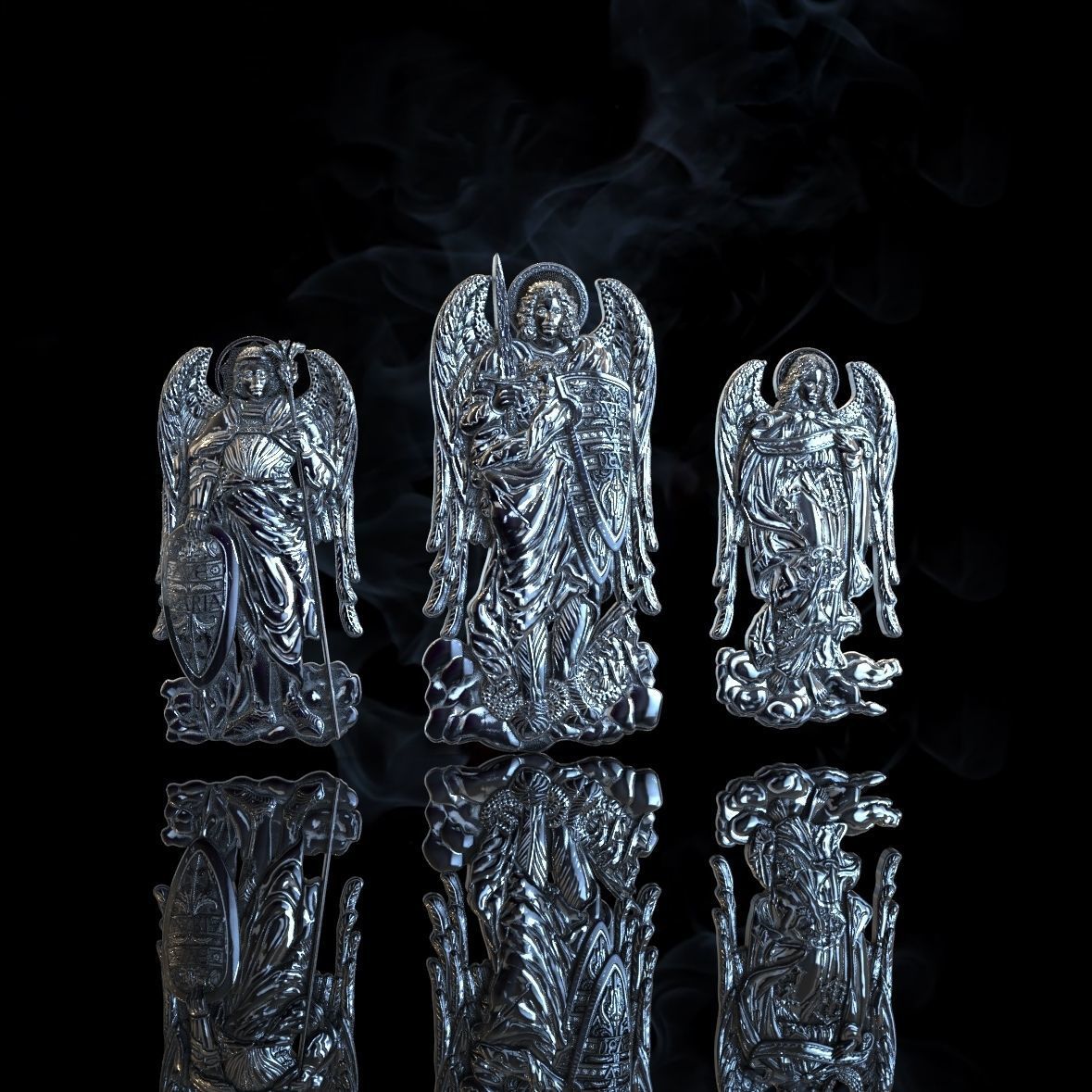 ARHANGEL   AVE MARIA  QVIS VT DEVS 3D print model_4