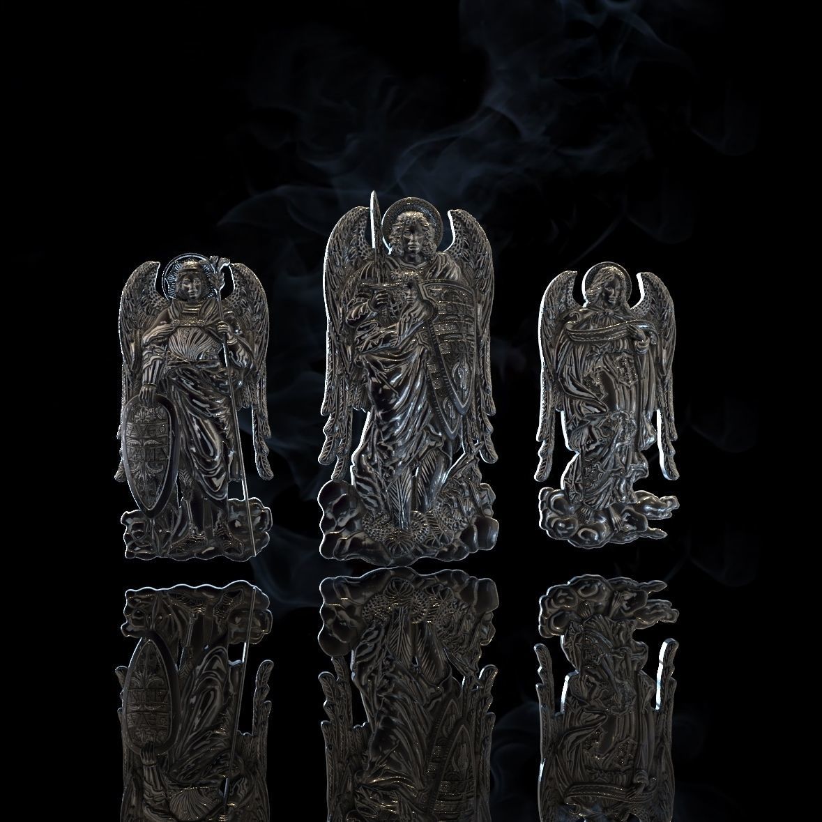 ARHANGEL   AVE MARIA  QVIS VT DEVS 3D print model_8