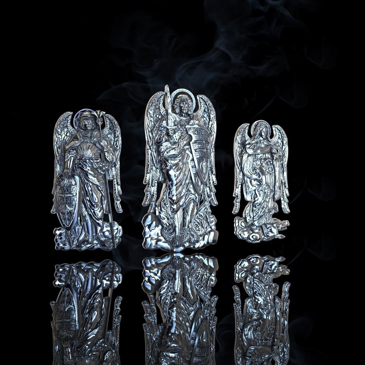 ARHANGEL   AVE MARIA  QVIS VT DEVS 3D print model_5