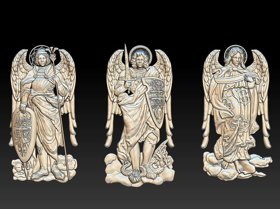 ARHANGEL   AVE MARIA  QVIS VT DEVS 3D print model_9