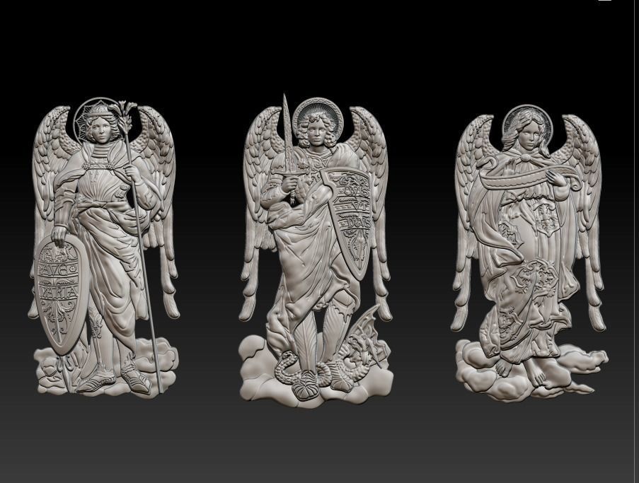 ARHANGEL   AVE MARIA  QVIS VT DEVS 3D print model_15