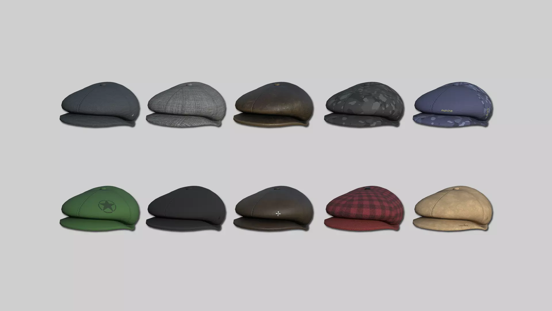 10 Newsboy Hat Collection - Character Fashion Design _0