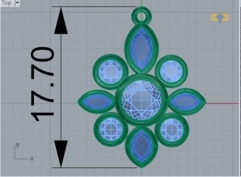 Flower necklace 405 3D print model_1