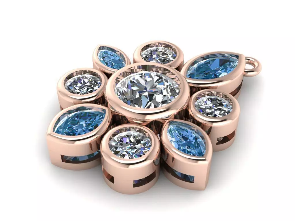 Flower necklace 405 3D print model_0