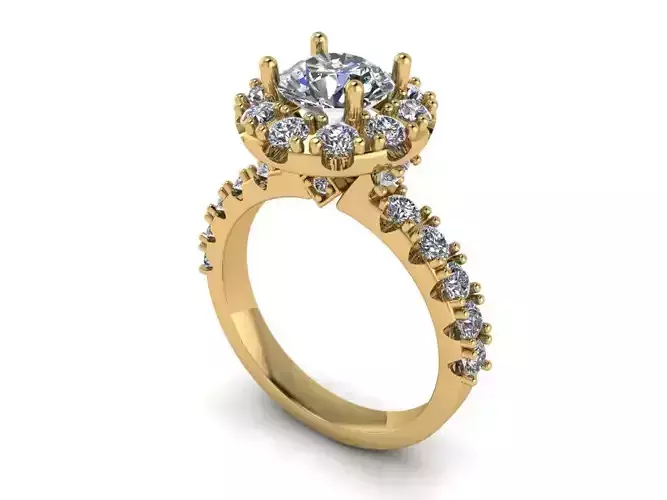 Round halo  ring  407