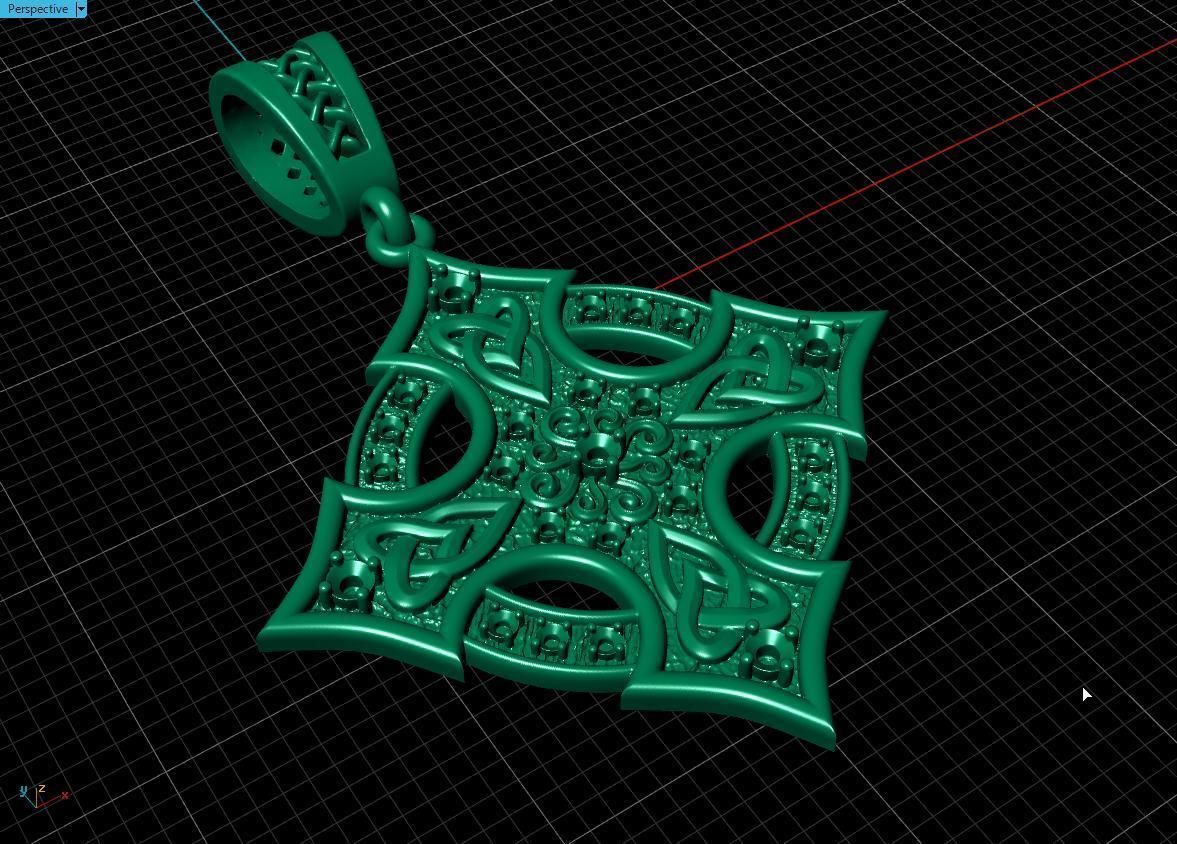 Celtic cross patterns 3D print model_14