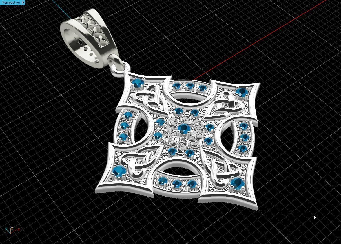 Celtic cross patterns 3D print model_5