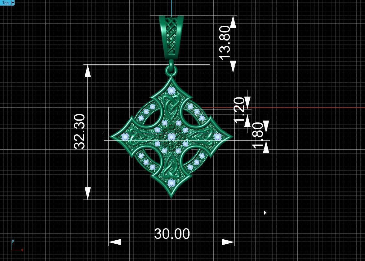 Celtic cross patterns 3D print model_20