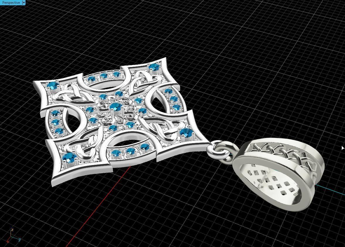 Celtic cross patterns 3D print model_4