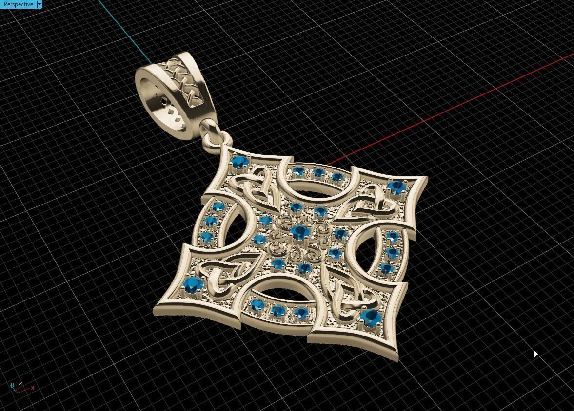 Celtic cross patterns 3D print model_16