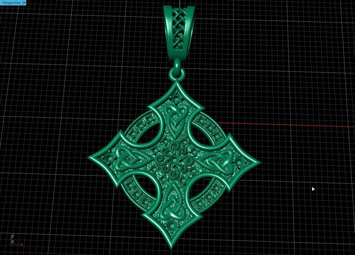 Celtic cross patterns 3D print model_13