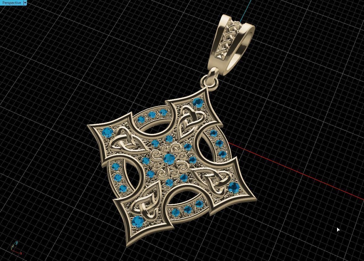 Celtic cross patterns 3D print model_19