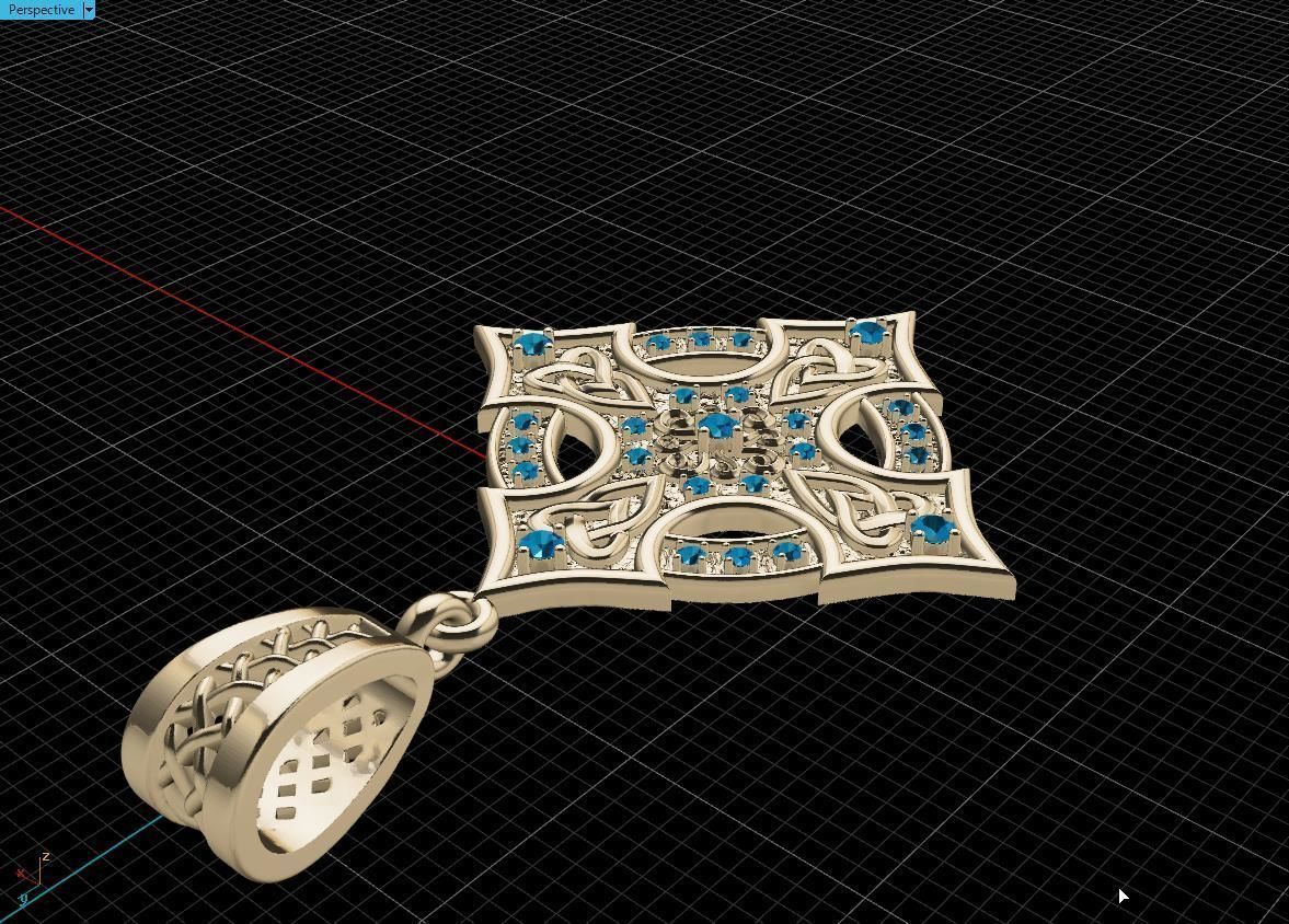 Celtic cross patterns 3D print model_9