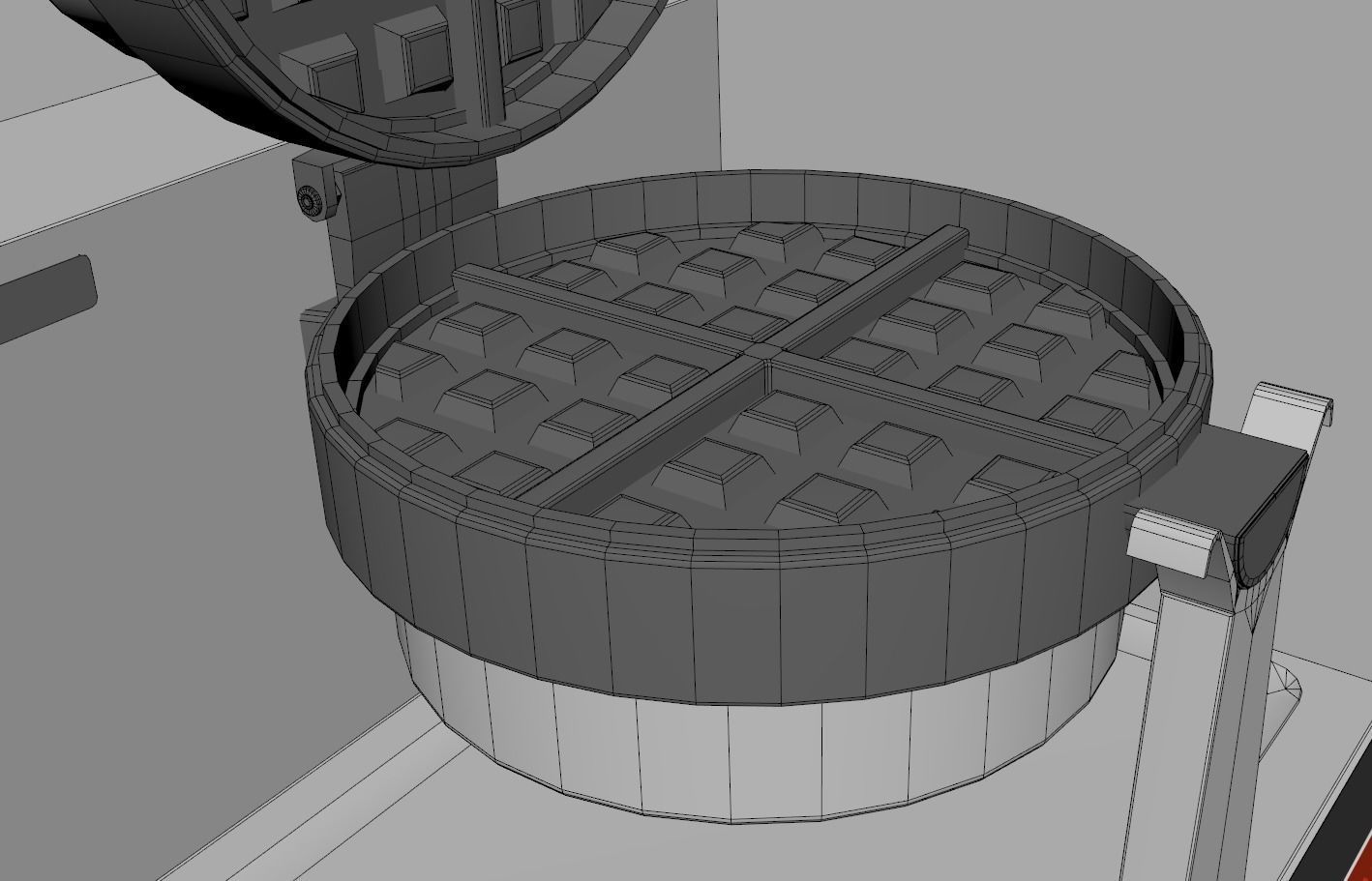 Waffle Maker 3D model_16