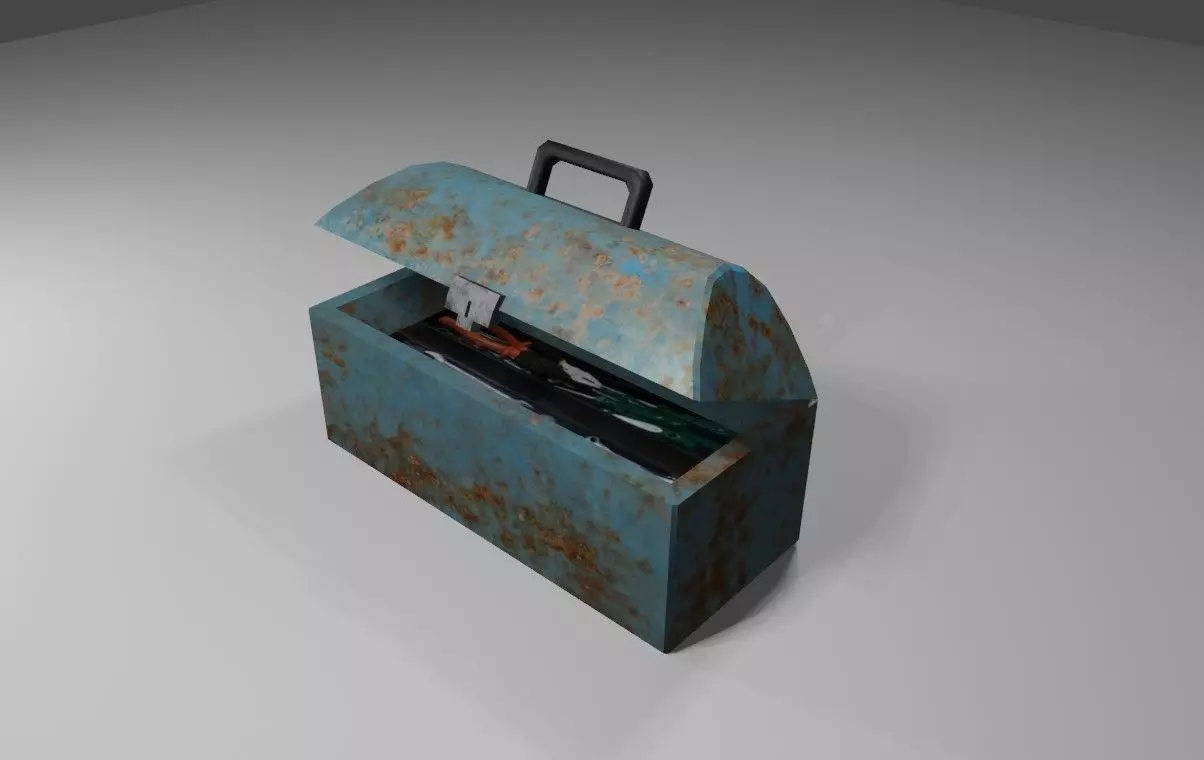 Toolbox - Caixa de Ferramentas Low-poly 3D model_0