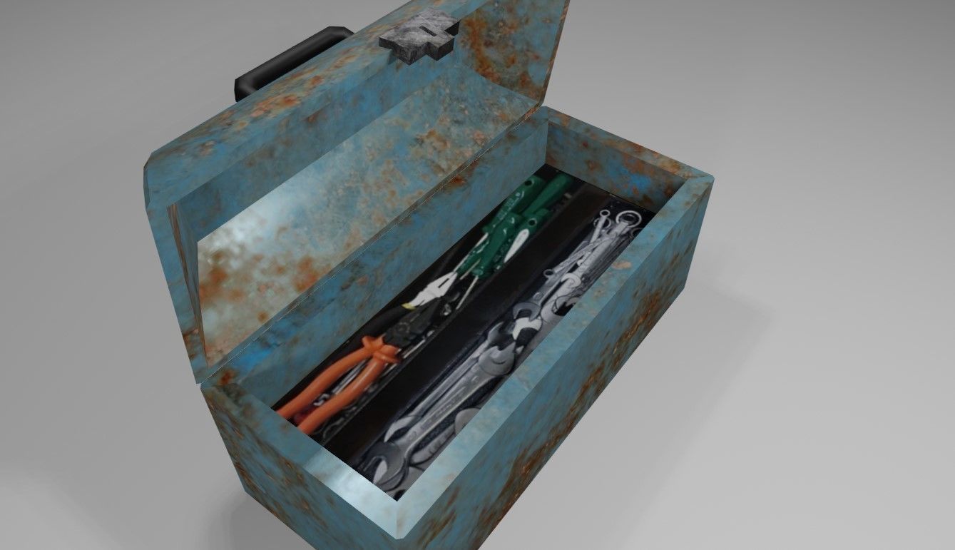 Toolbox - Caixa de Ferramentas Low-poly 3D model_8