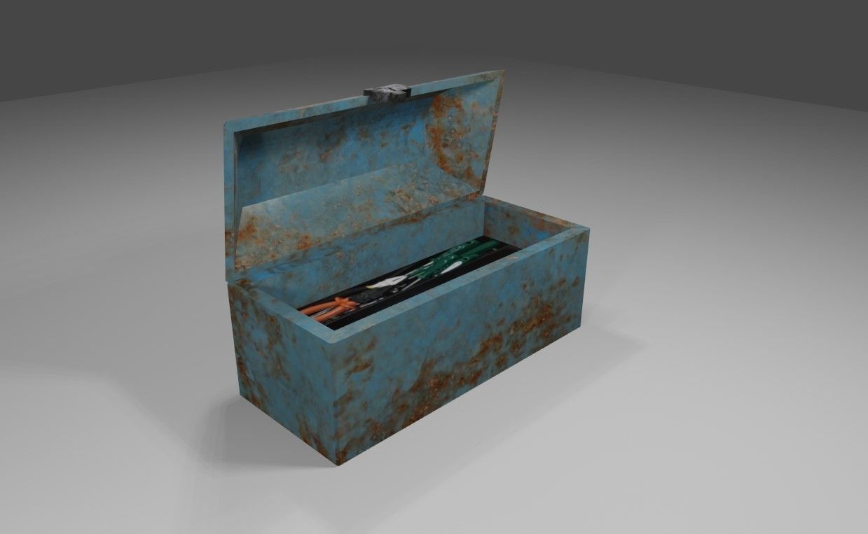Toolbox - Caixa de Ferramentas Low-poly 3D model_3