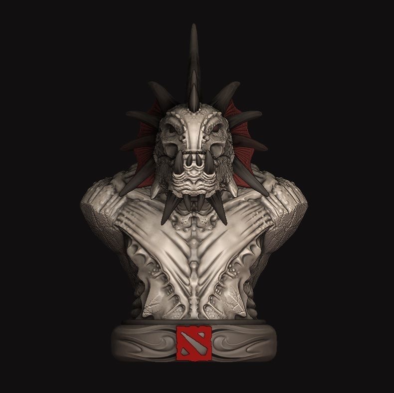 Slardar bust dota 2 3D print model_4