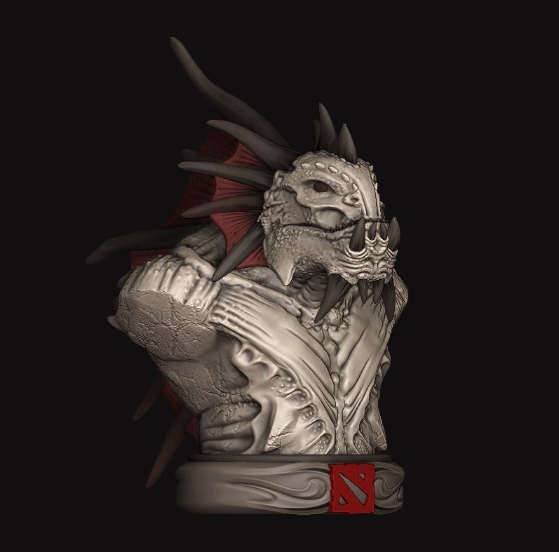 Slardar bust dota 2 3D print model_3