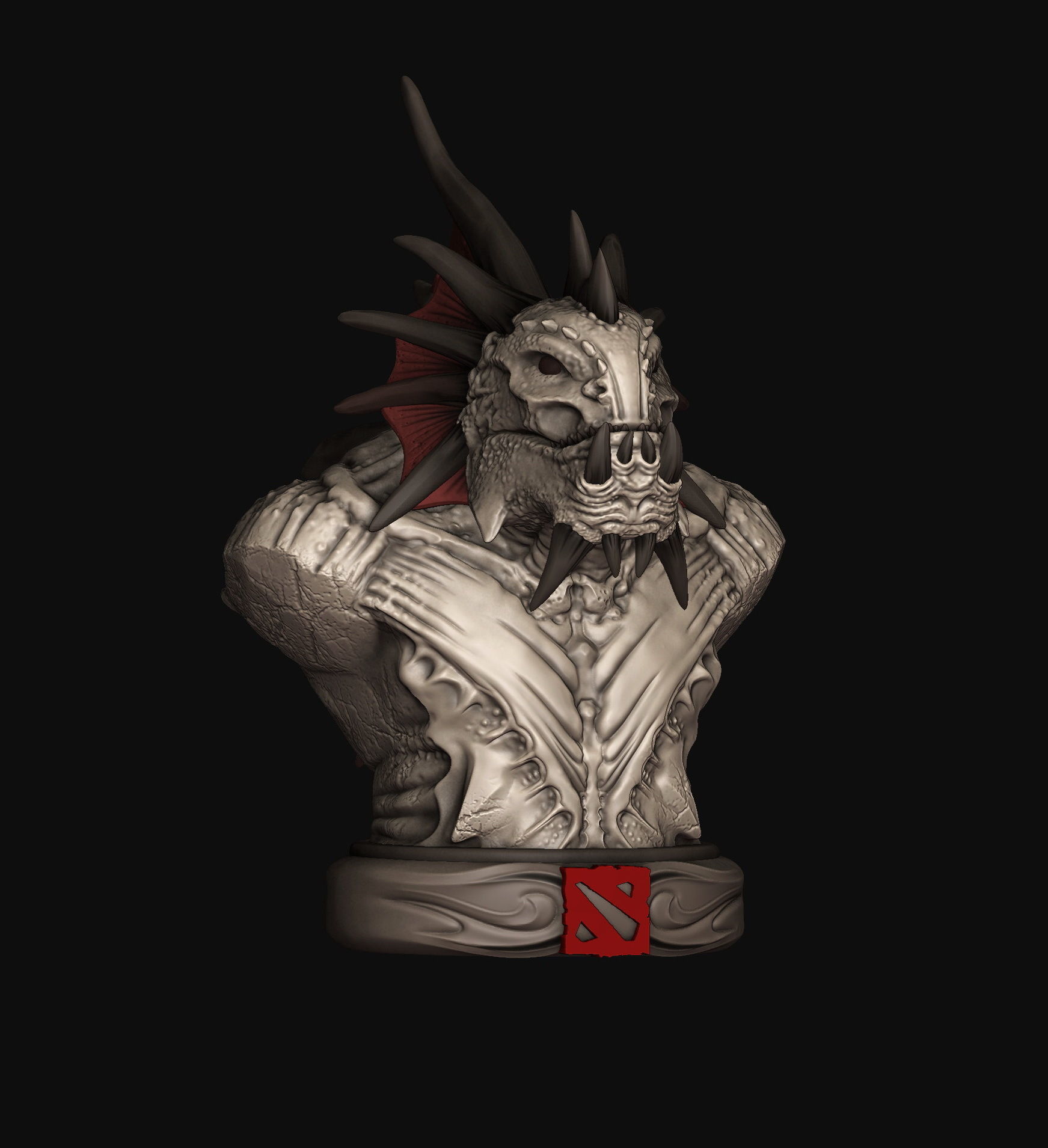 Slardar bust dota 2 3D print model_0