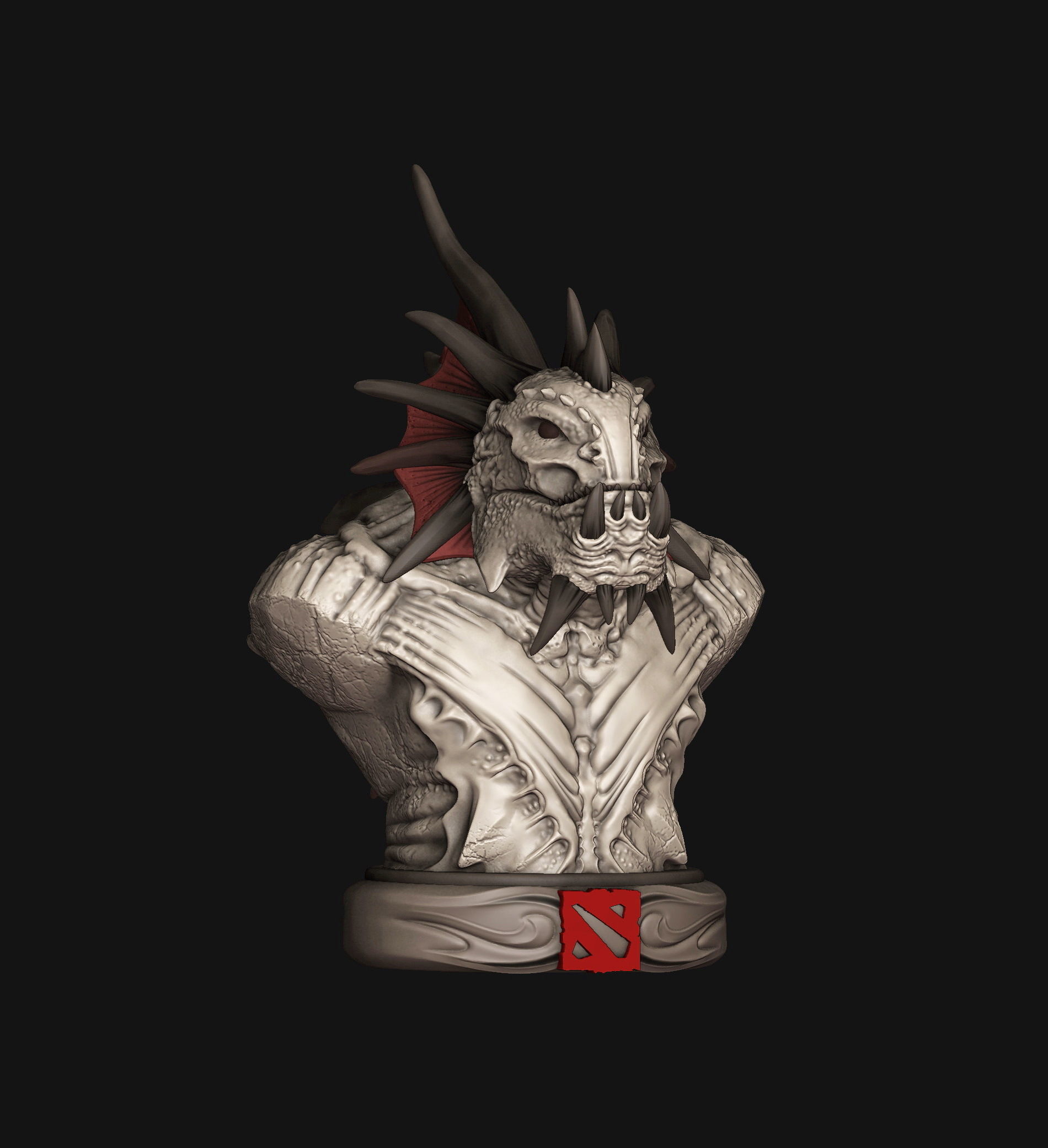 Slardar bust dota 2 3D print model_9