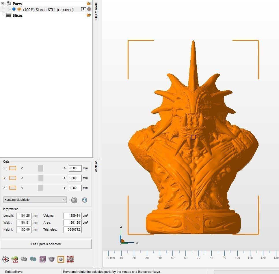 Slardar bust dota 2 3D print model_11