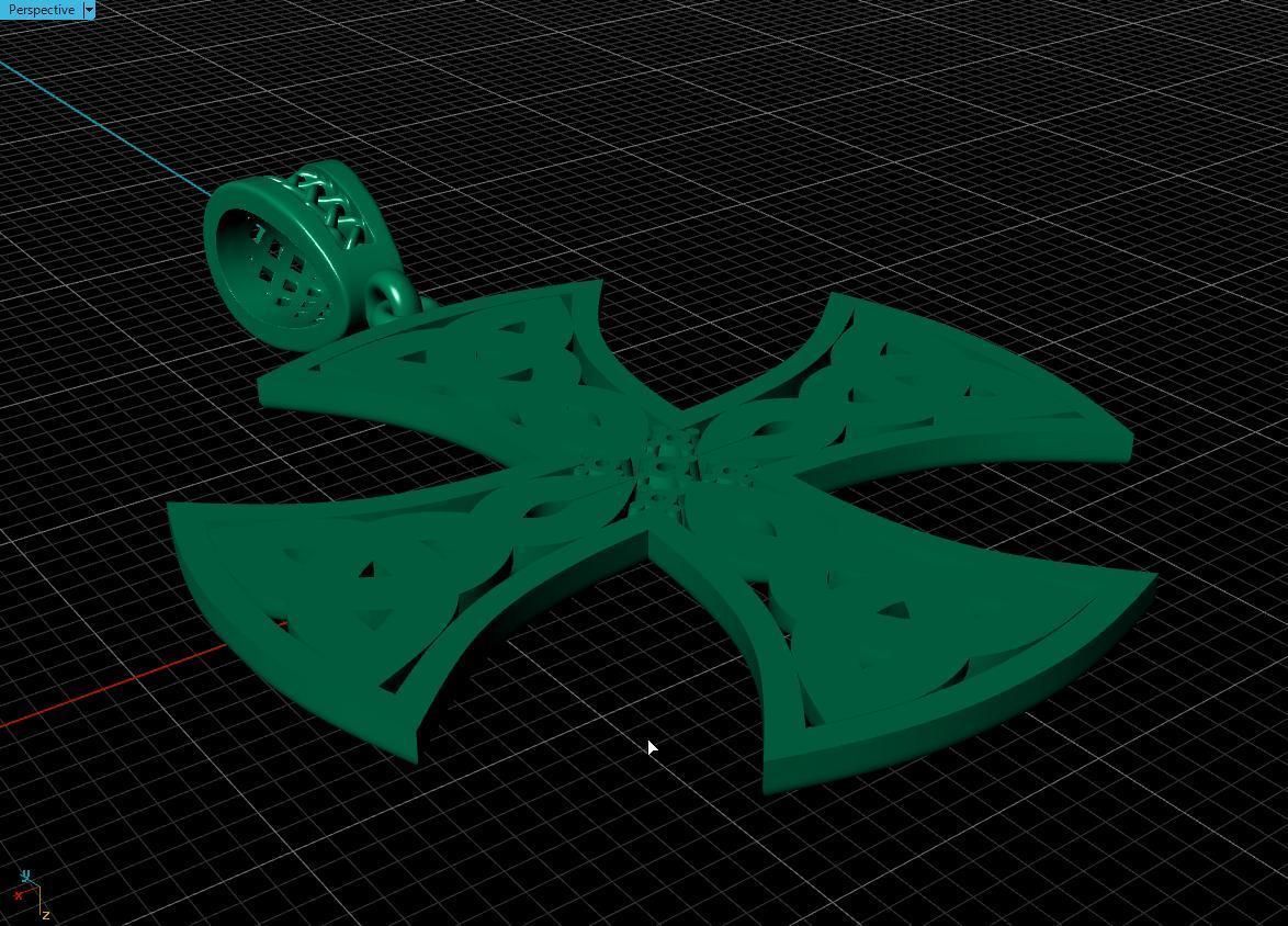 Celtic cross 3D print model_6