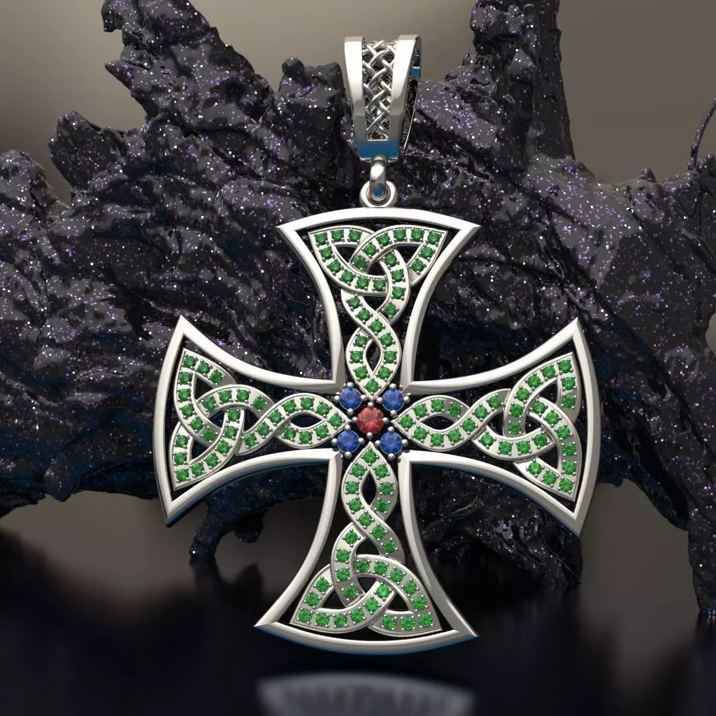 Celtic cross 3D print model_0